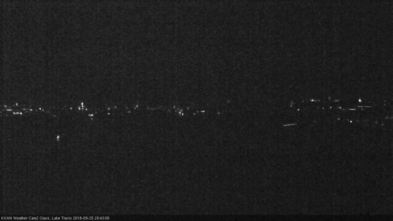 Lake Travis webcam, September 25, 2018 7:45 PM CT