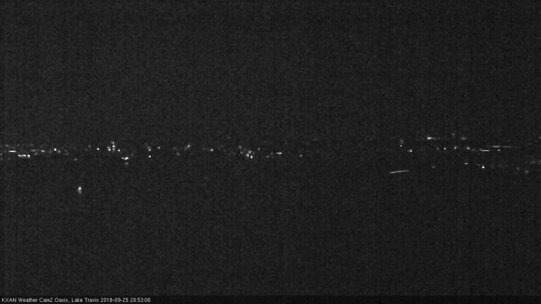Lake Travis webcam, September 25, 2018 7:55 PM CT
