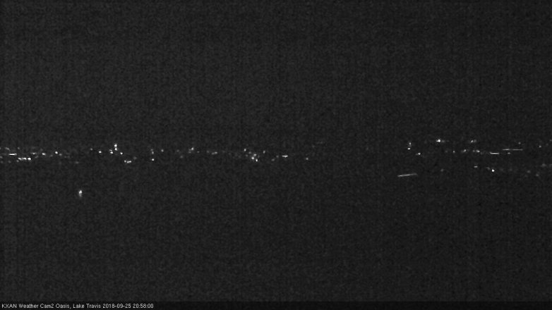 Lake Travis webcam, September 25, 2018 8:00 PM CT