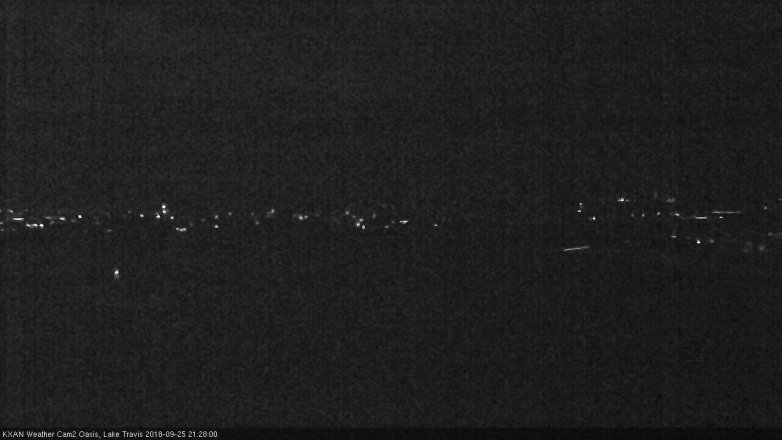 Lake Travis webcam, September 25, 2018 8:30 PM CT