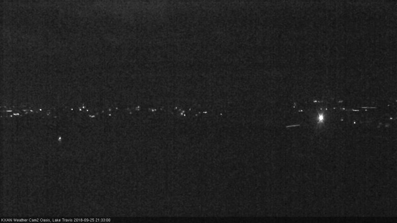 Lake Travis webcam, September 25, 2018 8:35 PM CT
