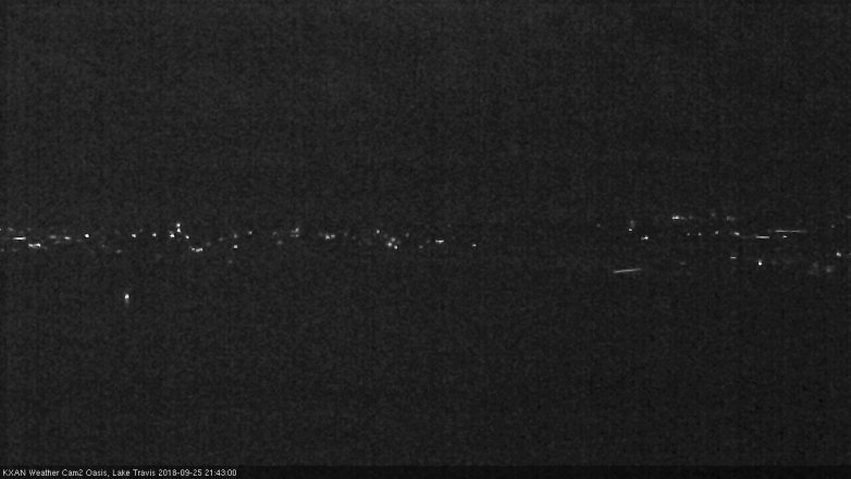 Lake Travis webcam, September 25, 2018 8:45 PM CT