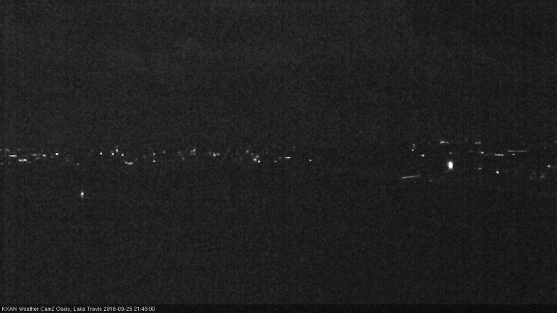 Lake Travis webcam, September 25, 2018 8:50 PM CT