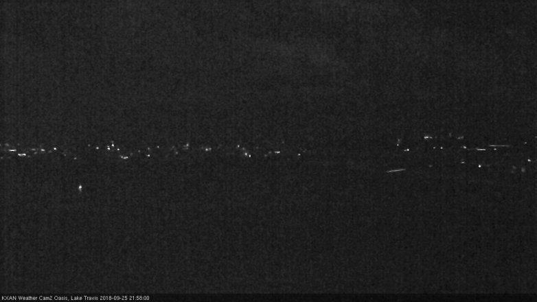 Lake Travis webcam, September 25, 2018 9:00 PM CT