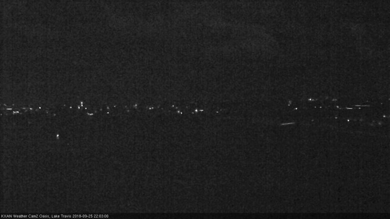 Lake Travis webcam, September 25, 2018 9:05 PM CT