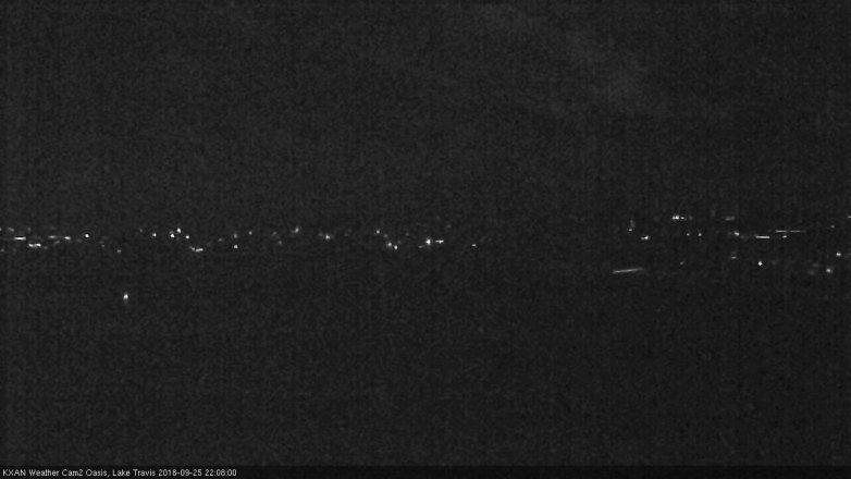 Lake Travis webcam, September 25, 2018 9:10 PM CT