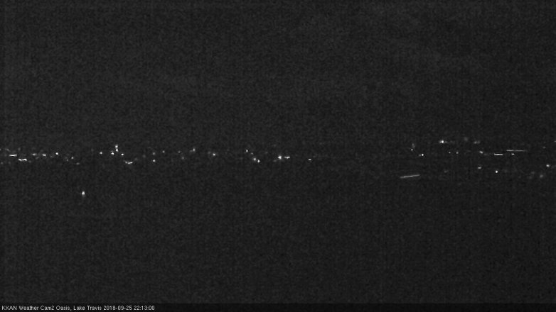 Lake Travis webcam, September 25, 2018 9:15 PM CT