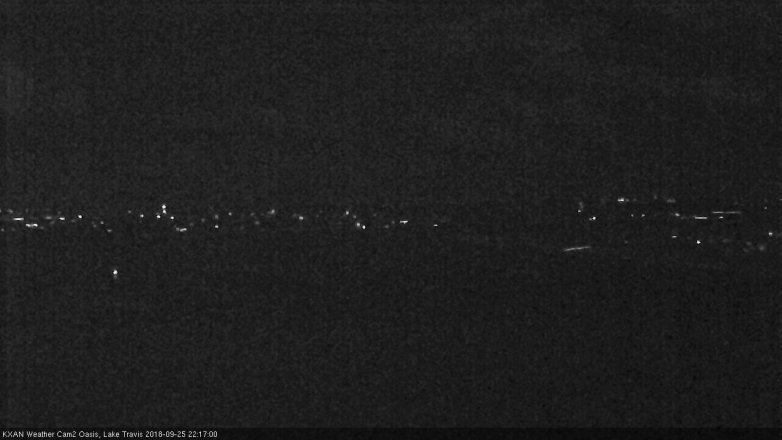 Lake Travis webcam, September 25, 2018 9:20 PM CT