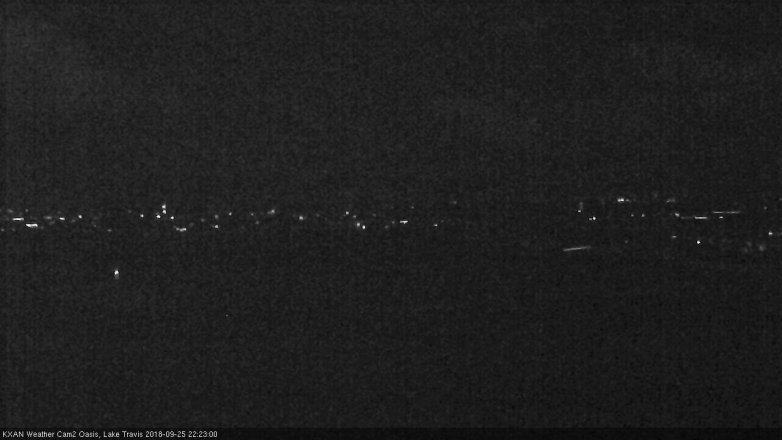 Lake Travis webcam, September 25, 2018 9:25 PM CT