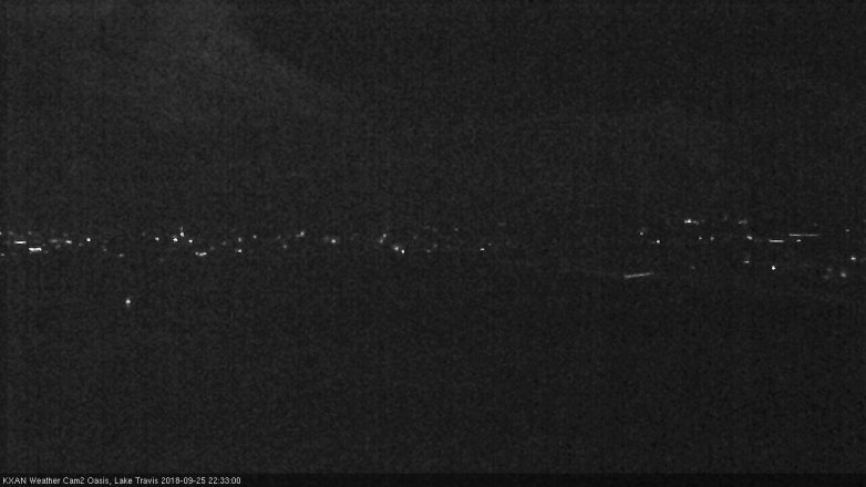 Lake Travis webcam, September 25, 2018 9:35 PM CT