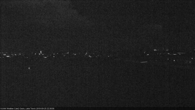 Lake Travis webcam, September 25, 2018 9:40 PM CT