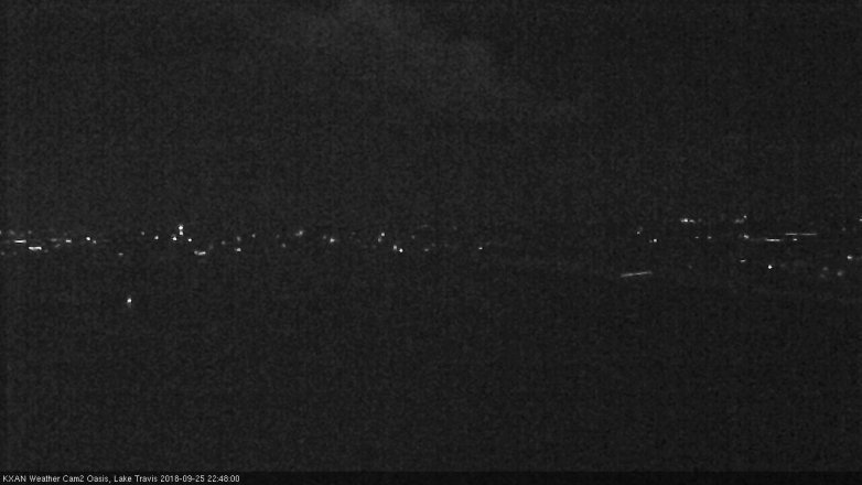 Lake Travis webcam, September 25, 2018 9:50 PM CT