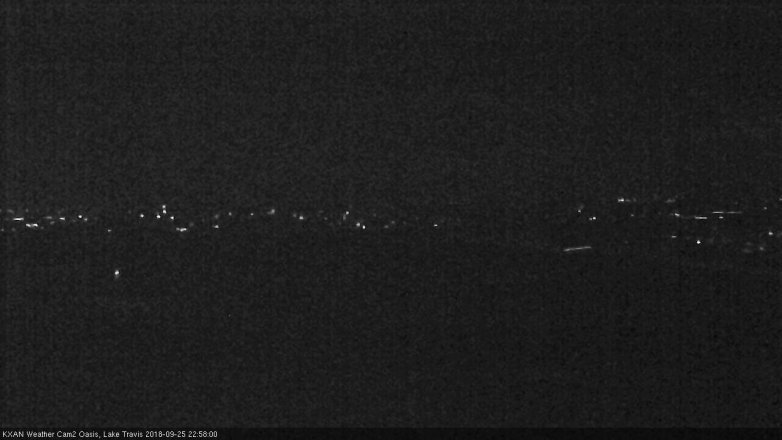 Lake Travis webcam, September 25, 2018 10:00 PM CT