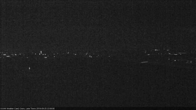 Lake Travis webcam, September 25, 2018 10:10 PM CT