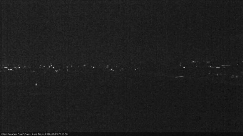 Lake Travis webcam, September 25, 2018 10:15 PM CT