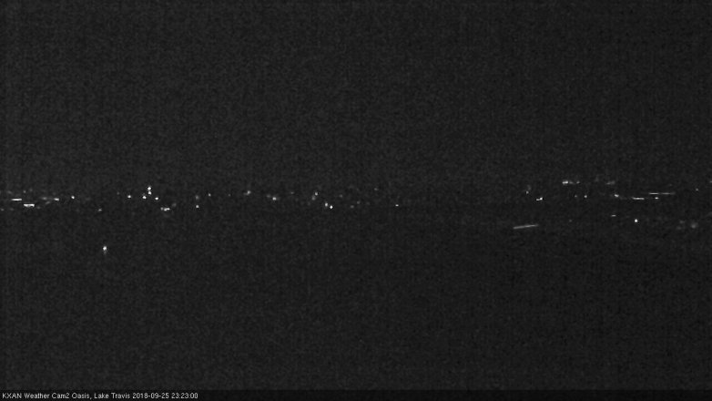 Lake Travis webcam, September 25, 2018 10:25 PM CT