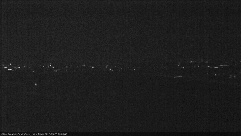 Lake Travis webcam, September 25, 2018 10:30 PM CT