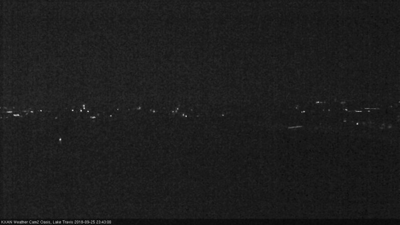 Lake Travis webcam, September 25, 2018 10:45 PM CT