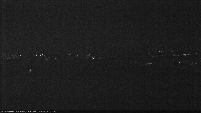 Lake Travis webcam, September 25, 2018 10:50 PM CT
