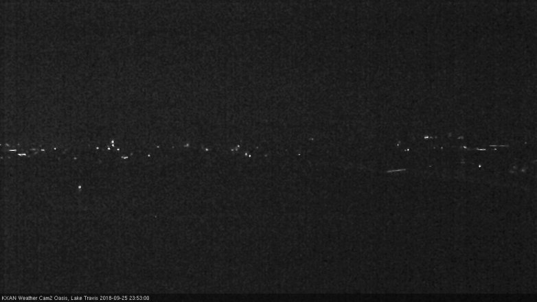 Lake Travis webcam, September 25, 2018 10:55 PM CT