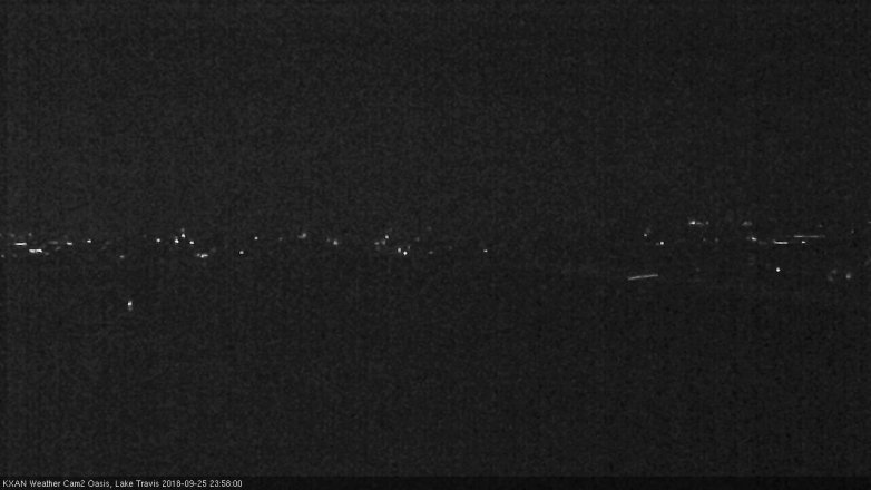 Lake Travis webcam, September 25, 2018 11:00 PM CT