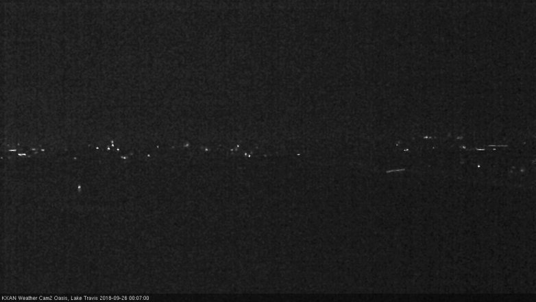 Lake Travis webcam, September 25, 2018 11:10 PM CT