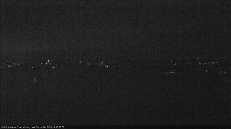 Lake Travis webcam, September 25, 2018 11:40 PM CT