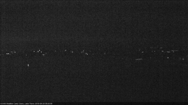 Lake Travis webcam, September 25, 2018 11:45 PM CT