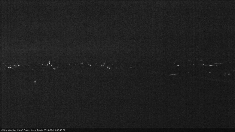 Lake Travis webcam, September 25, 2018 11:50 PM CT