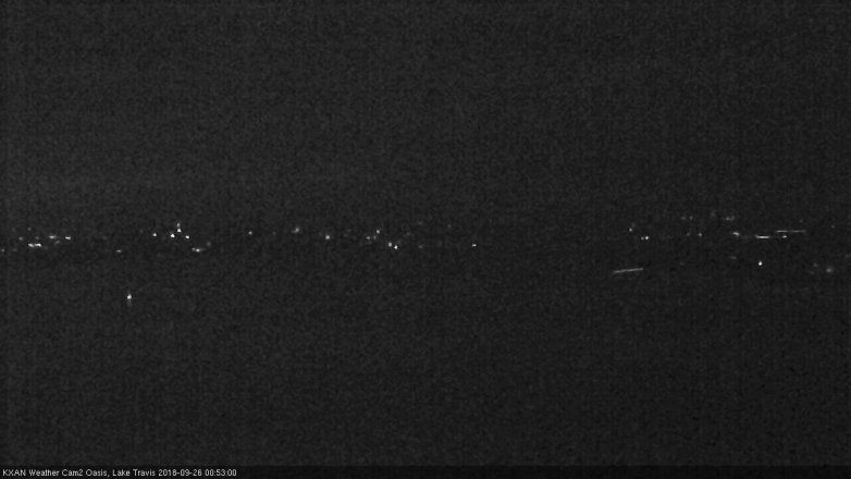 Lake Travis webcam, September 25, 2018 11:55 PM CT