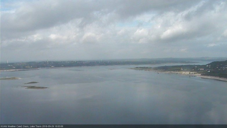 Lake Travis webcam, September 26, 2018 9:05 AM CT