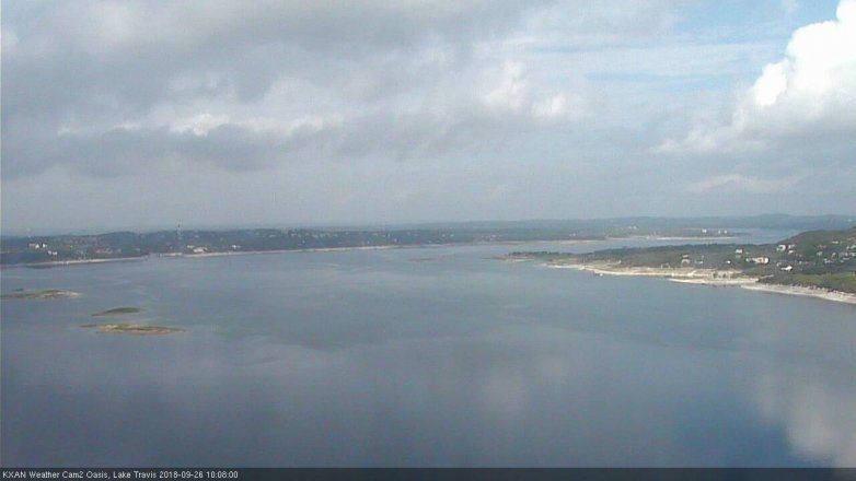 Lake Travis webcam, September 26, 2018 9:10 AM CT