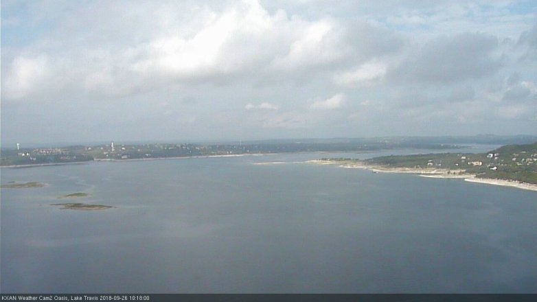 Lake Travis webcam, September 26, 2018 9:20 AM CT