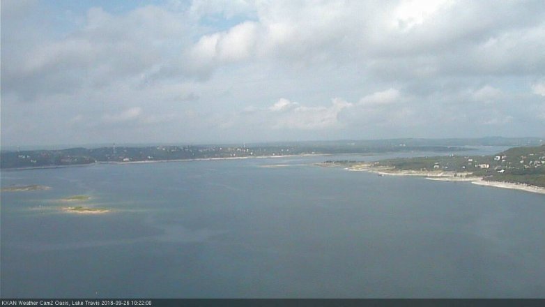 Lake Travis webcam, September 26, 2018 9:25 AM CT