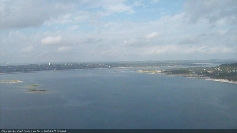 Lake Travis webcam, September 26, 2018 9:30 AM CT
