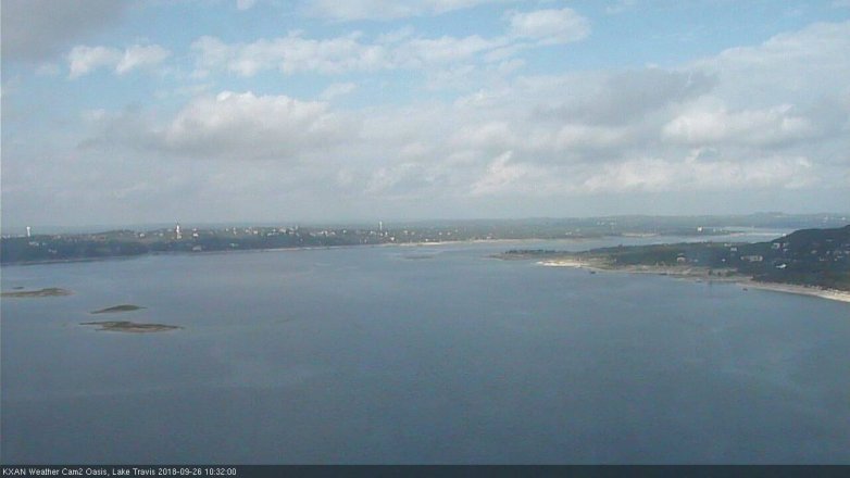 Lake Travis webcam, September 26, 2018 9:35 AM CT