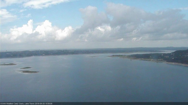 Lake Travis webcam, September 26, 2018 10:00 AM CT