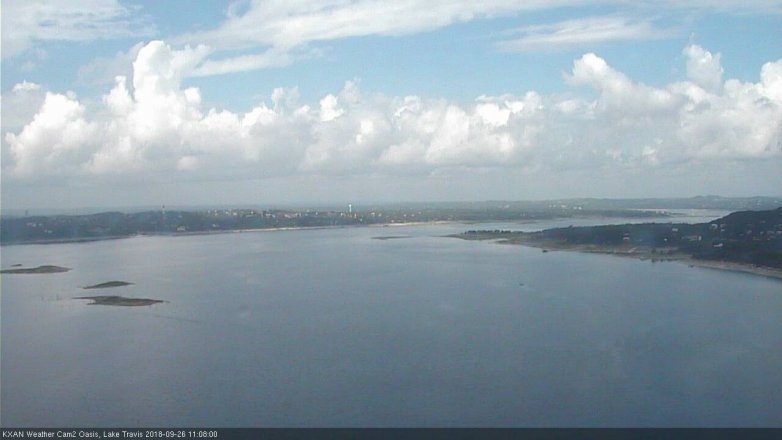Lake Travis webcam, September 26, 2018 10:10 AM CT