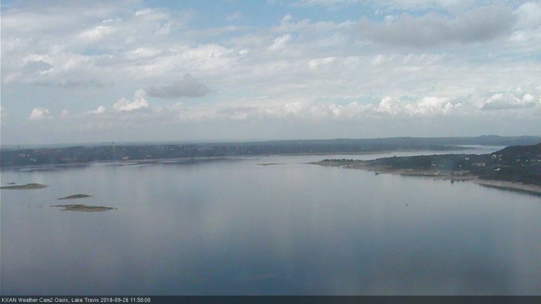 Lake Travis webcam, September 26, 2018 11:00 AM CT