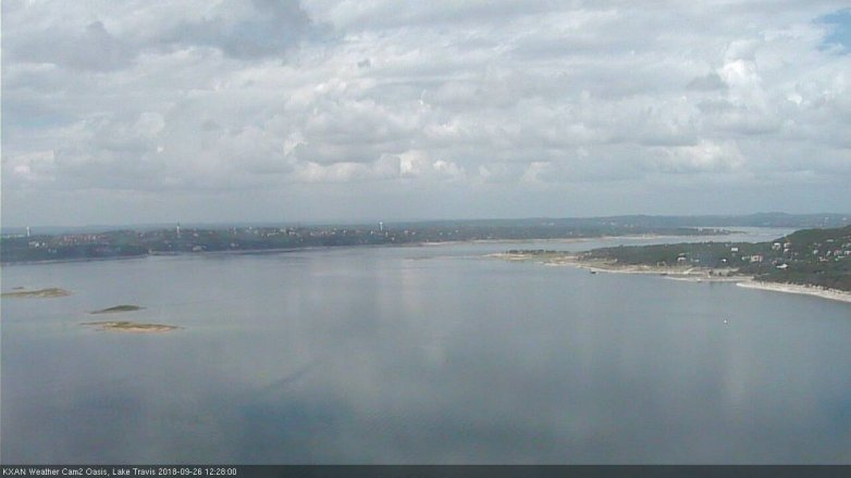 Lake Travis webcam, September 26, 2018 11:30 AM CT