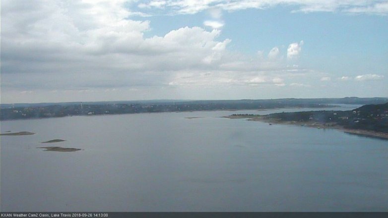 Lake Travis webcam, September 26, 2018 1:15 PM CT