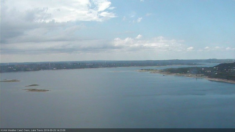 Lake Travis webcam, September 26, 2018 1:25 PM CT