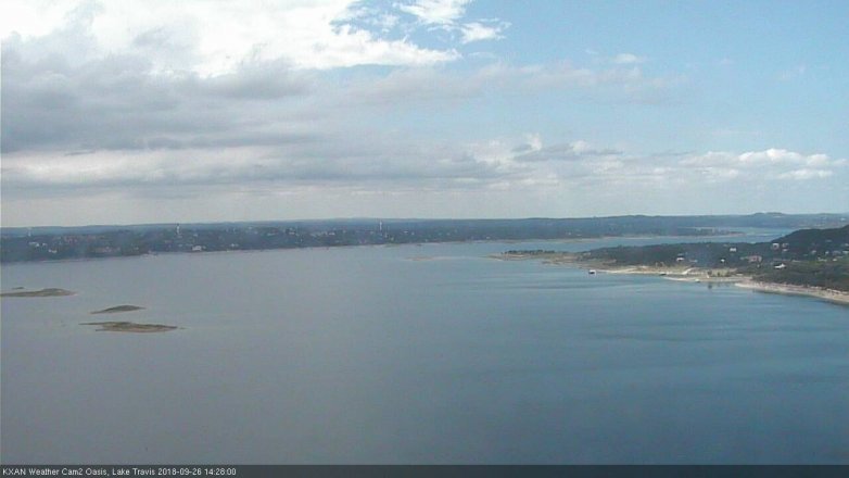 Lake Travis webcam, September 26, 2018 1:30 PM CT