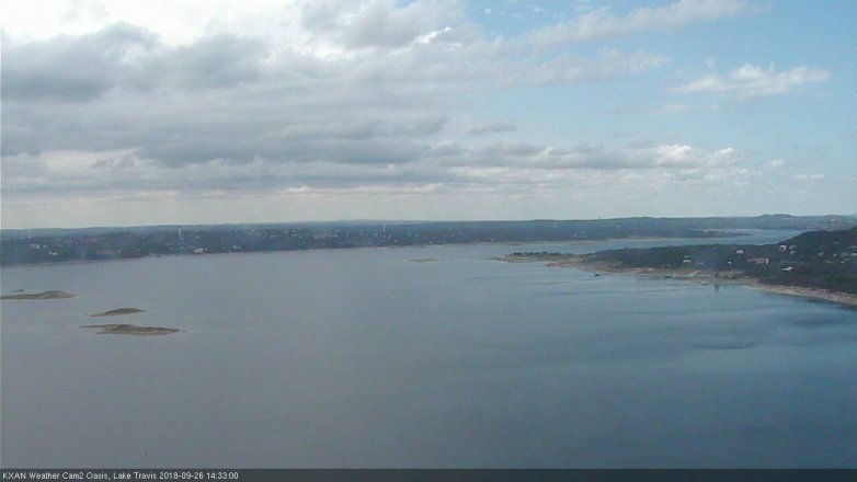 Lake Travis webcam, September 26, 2018 1:35 PM CT