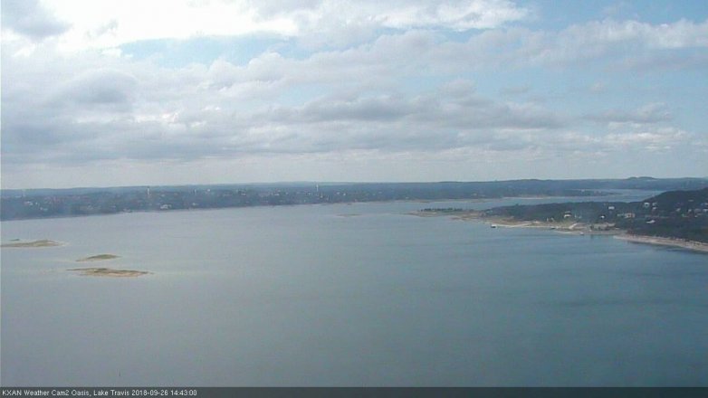 Lake Travis webcam, September 26, 2018 1:45 PM CT