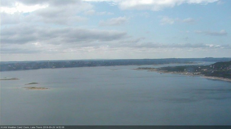 Lake Travis webcam, September 26, 2018 1:55 PM CT