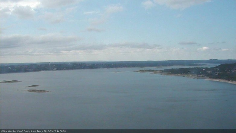 Lake Travis webcam, September 26, 2018 2:00 PM CT