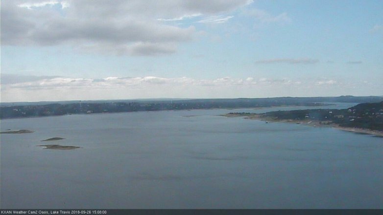 Lake Travis webcam, September 26, 2018 2:10 PM CT