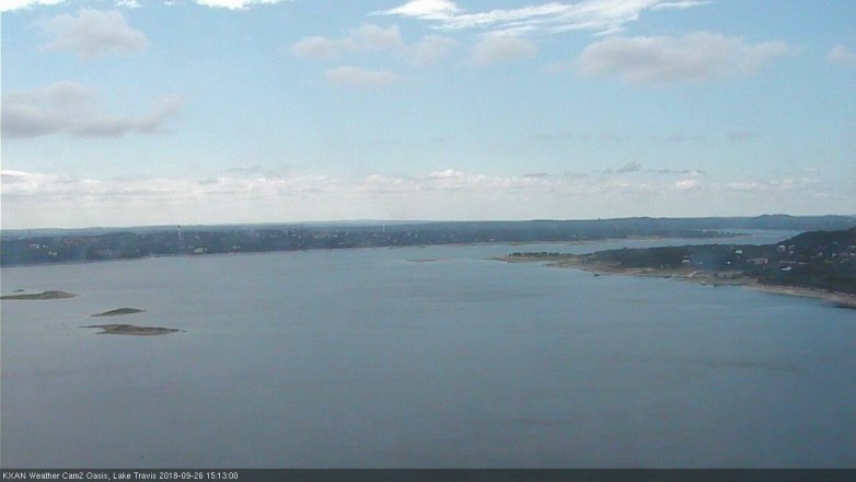 Lake Travis webcam, September 26, 2018 2:15 PM CT