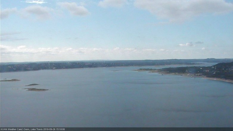 Lake Travis webcam, September 26, 2018 2:20 PM CT